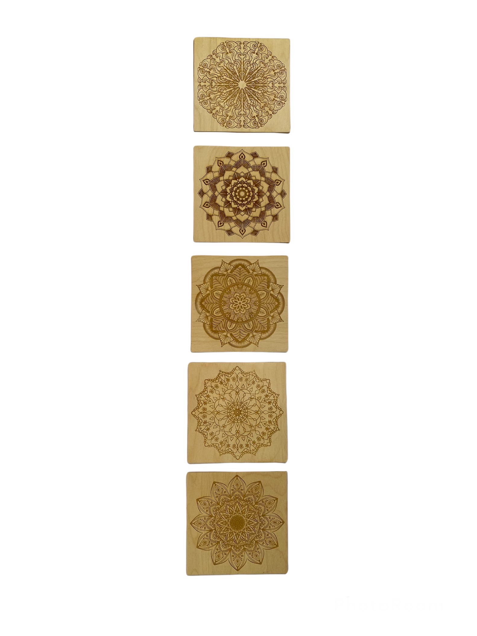 Mandala - dřevěná sada 5ks